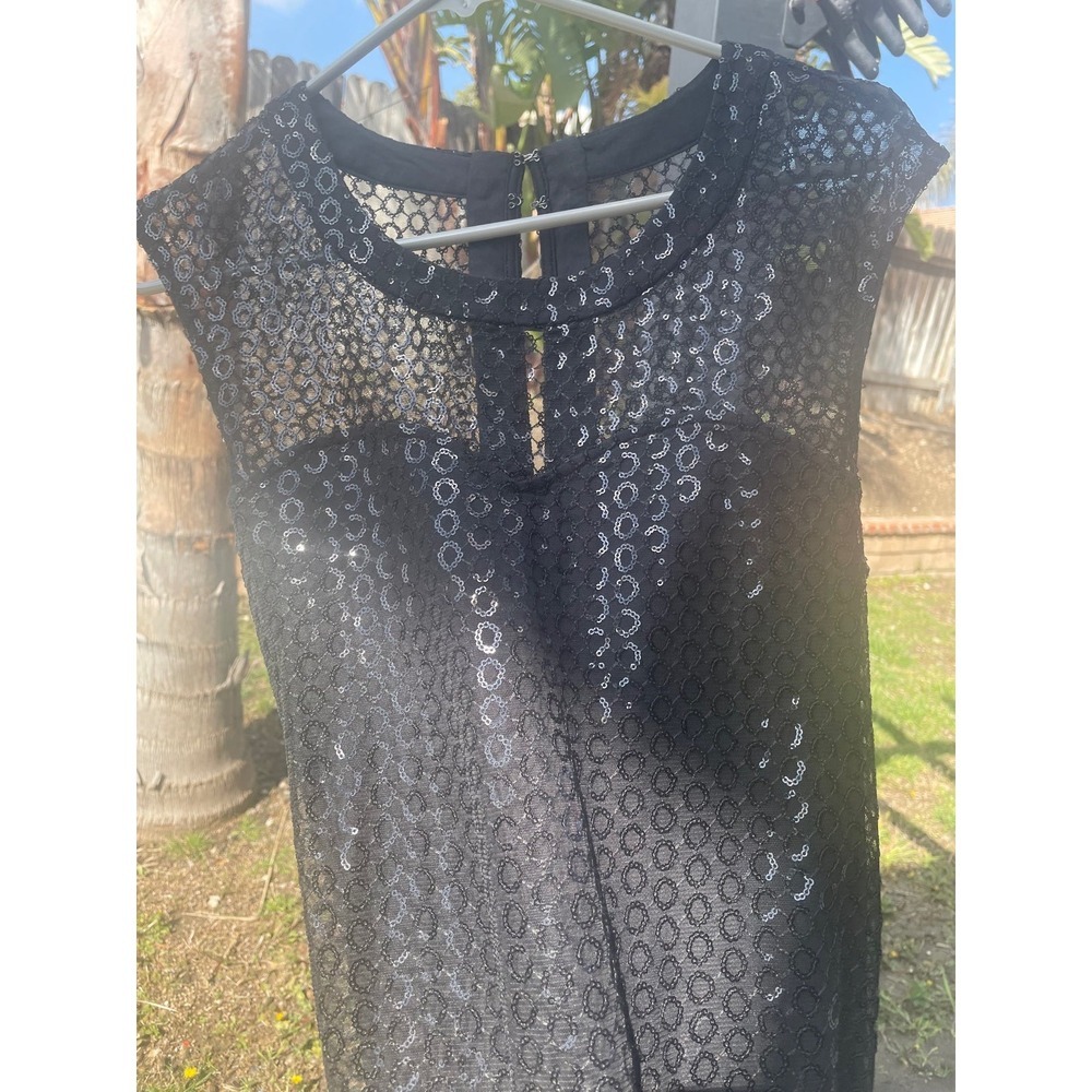 Express  Sequined  Black Cocktail  Dress> Size Medum‎